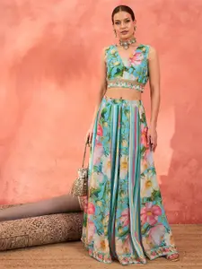 Shae by SASSAFRAS Floral Printed Ready to Wear Lehenga & Choli