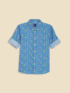 Allen Solly Junior Boys Slim Fit Printed Casual Shirt
