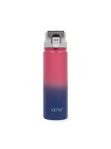 HOOM Pink & Black Single Stainless Steel Colourblocked Double Wall Vacuum Water Bottle