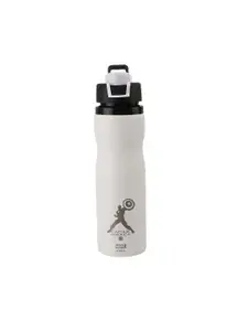 Marvel White & Black Single Stainless Steel Printed Single Wall Vacuum Water Bottle