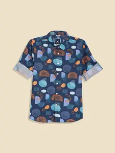 Allen Solly Junior Boys Slim Fit Printed Casual Shirt