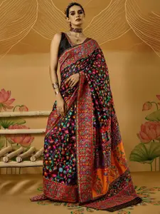 Anouk Floral Silk Cotton Saree