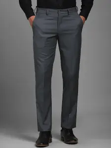 Louis Philippe Men Textured Slim Fit Trousers