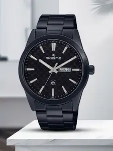 maxima Men Brass Dial & Stainless Steel Bracelet Style Straps Analogue Watch 71580CMGB