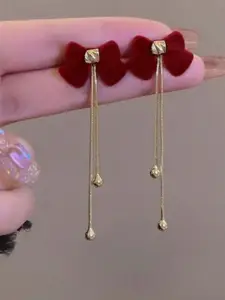 VAGHBHATT Gold-Plated Contemporary Drop Earrings