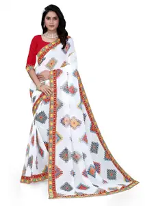 Pemal Designer Bandhani Pure Georgette Saree