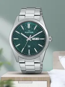 maxima Men Brass Dial & Stainless Steel Bracelet Style Straps Analogue Watch 70881CMGI