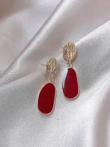 VAGHBHATT Gold-Plated Geometric Drop Earrings