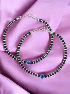 Taraash 925 Sterling Silver Evil Eye Anklet