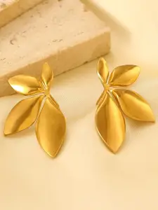 KRENOZ Gold-Plated Floral Shaped Studs