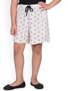 BAESD Girls Floral Printed High-Rise Shorts