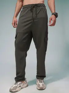 MADSTO Men Straight Fit Cargo Trousers