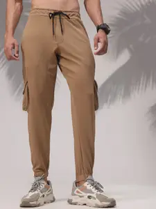 MADSTO Men Regular Fit Mid-Rise Cargo Joggers