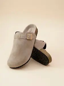 Big Fox Men Suede Clogs Sandals