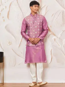 VASTRAMAY Men Embroidered Regular Thread Work Kurta with Pyjamas