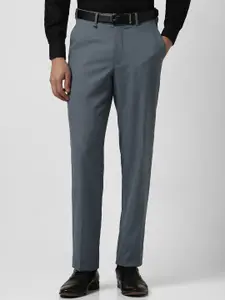 Van Heusen Slim Fit Textured Formal Trousers