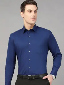 Hancock Men Slim Fit Opaque Wrinkle Resistant Stretchable Formal Shirt