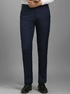 Louis Philippe Men Checked Trousers