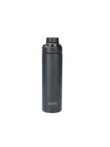 HOOM Navy Blue & Silver-Toned Single Stainless Steel Solid Double Wall Vacuum Water Bottle