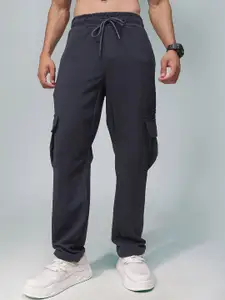 MADSTO Men Mid-Rise Straight-Fit Cargos