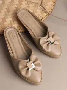 CHINRAAG Women Mules with Bows Flats