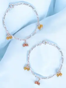 Taraash 925 Sterling Silver Small Bead Anklet