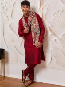 VASTRAMAY Men Regular Kurta with Pyjamas & With Dupatta