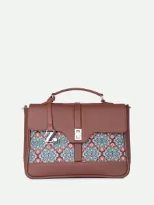 ZOUK Printed Structured Satchel