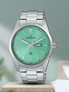 maxima Men Brass Dial & Stainless Steel Bracelet Style Straps Analogue Watch 70883CMGI