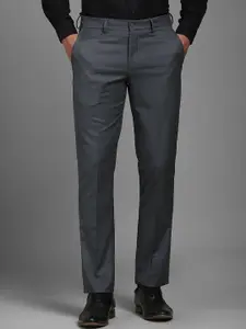 Louis Philippe Men Textured Slim Fit Trousers