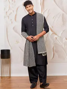 VASTRAMAY Men Regular Kurta with Patiala & With Dupatta