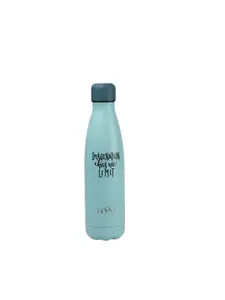 HOOM Blue & Black Single Stainless Steel Printed Single Wall Vacuum Water Bottle