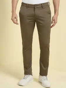 Allen Solly Men Self Design Slim FitCotton  Trousers