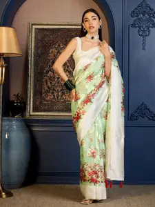Anouk Floral Zari Saree
