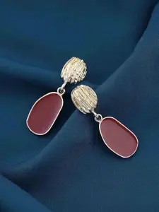 VAGHBHATT Gold-Plated Geometric Drop Earrings