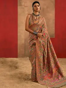 Anouk Floral Silk Cotton Saree