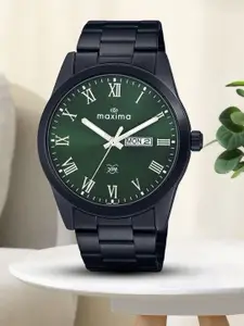 maxima Men Brass Dial & Stainless Steel Bracelet Style Straps Analogue Watch 71583CMGB