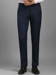 Louis Philippe Men Checked Trousers