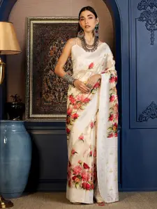 Anouk Floral Zari Saree