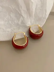VAGHBHATT Gold-Plated Circular Hoop Earrings
