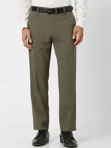 Van Heusen Slim Fit Textured Formal Trousers