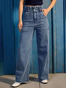 CORSICA Women Wide Leg Mid-Rise Stretchable Jeans