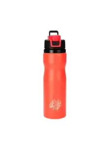 HOOM Red & Black Single Stainless Steel Printed Single Wall Vacuum Water Bottle