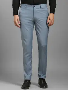 Louis Philippe Men Textured Slim Fit Trousers
