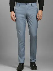 Louis Philippe Men Textured Slim Fit Trousers