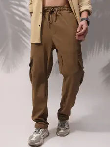 MADSTO Men Straight Fit Cargo Trousers