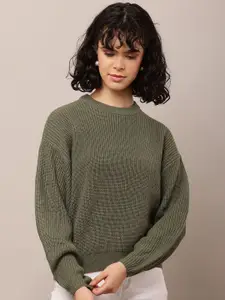NoBarr Women Ribbed Pullover