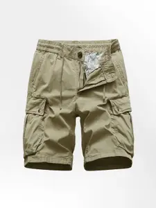 L'monte Men Khaki Regular Fit Outdoor Cargo Shorts