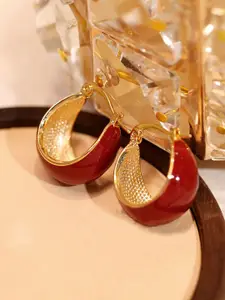 VAGHBHATT Gold-Plated Circular Hoop Earrings