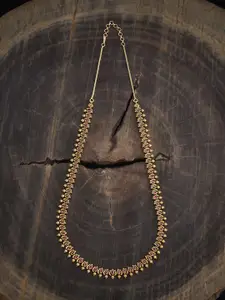 Kushal's Fashion Jewellery Copper Gold-Plated Antique Necklace